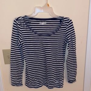 Navy Blue/Black Striped Shirt